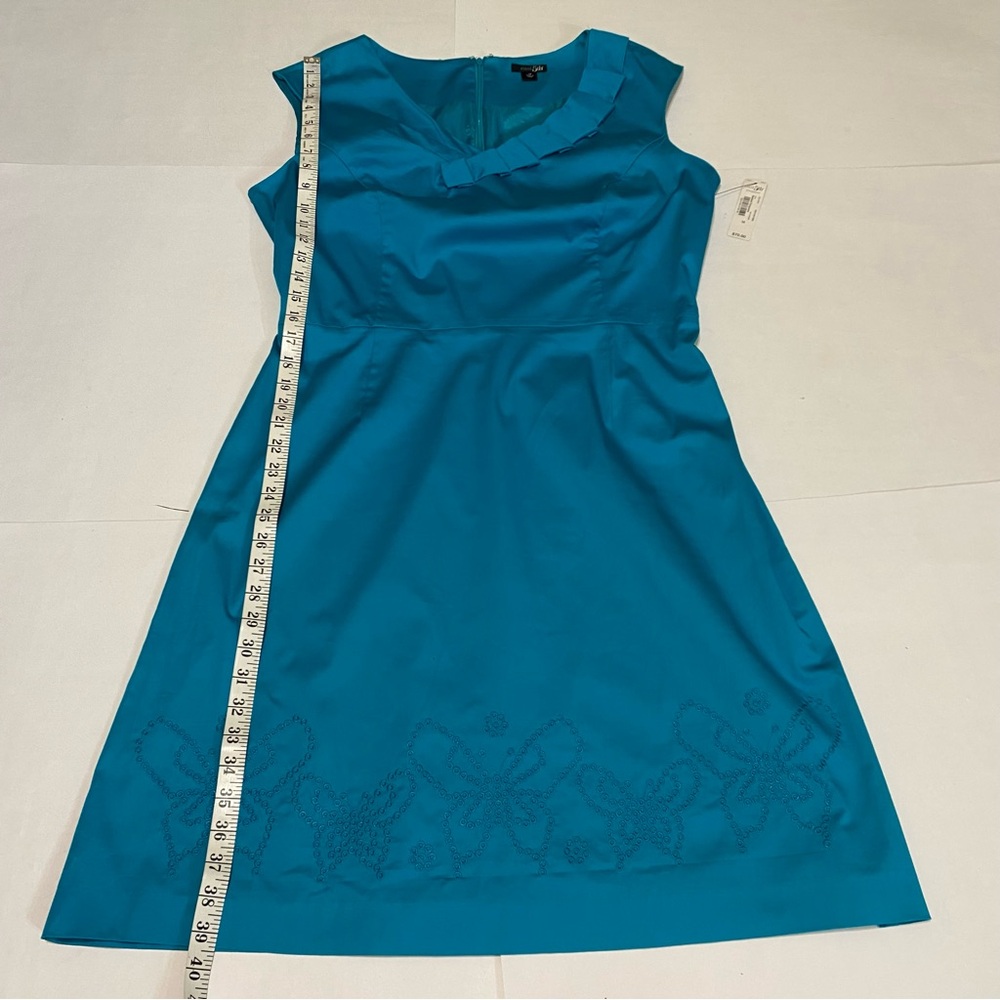 East 5th Vibrant Blue Dress with Ruffle Detail - Picture 12 of 14
